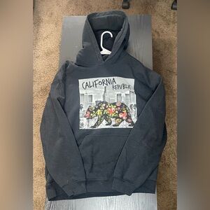 Black California Republic Floral Bear Hoodie - Men